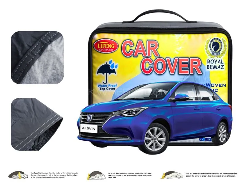 Changan Alsvin 2020 Double Coated PVC With Cotton Car Cover Image-1