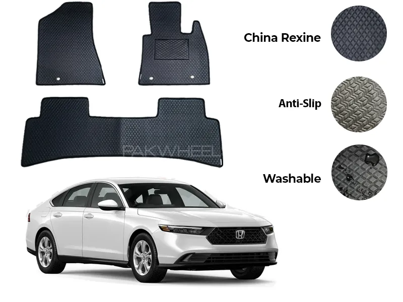 Honda Accord China Rexine Floor Mat 3PCS - Model 2019-2025 Image-1