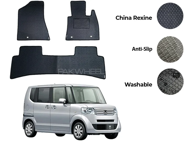 Honda N Box China Rexine Floor Mat 3PCS - Model 2011-2017 Image-1