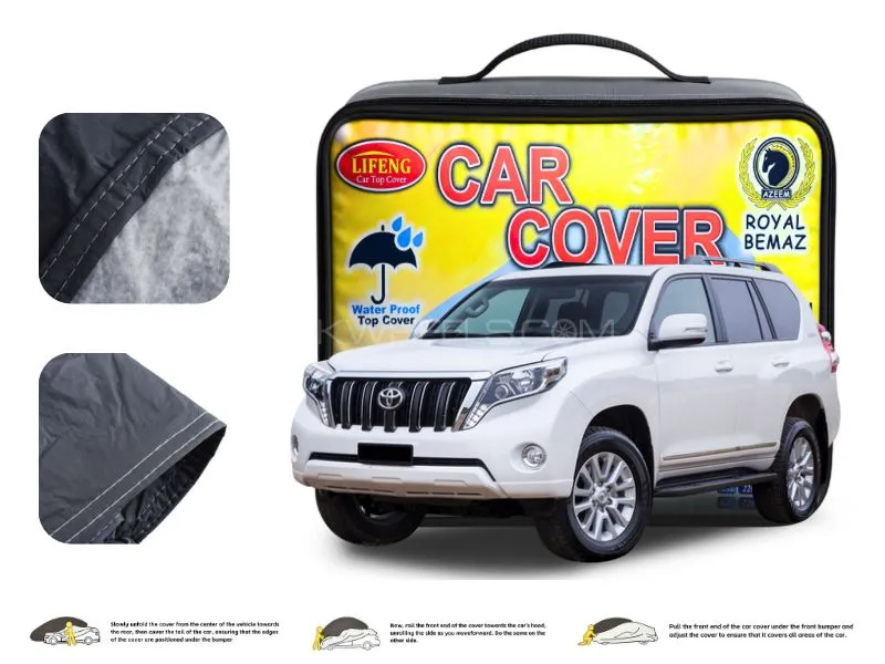 Toyota Land Cruiser Prado Fj150 Double Coated PVC With Cotton Car Cover Image-1