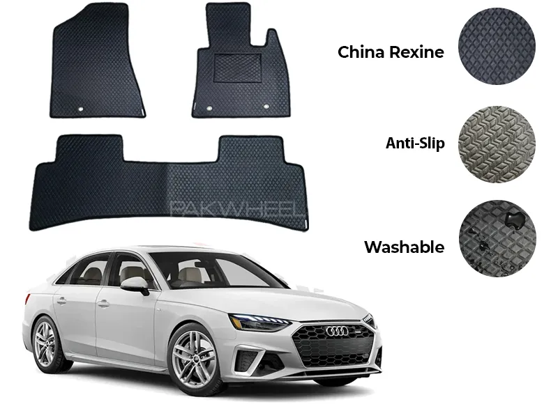 Audi A4 China Rexine Floor Mat 3PCS - Model 2017-2024 Image-1