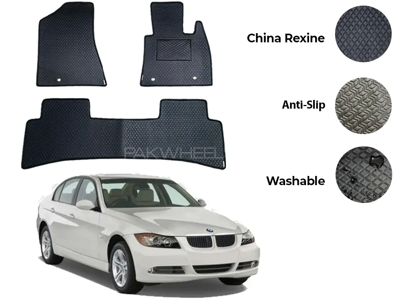 BMW 3 Series China Rexine Floor Mat 3PCS - Model 2005-2011 Image-1
