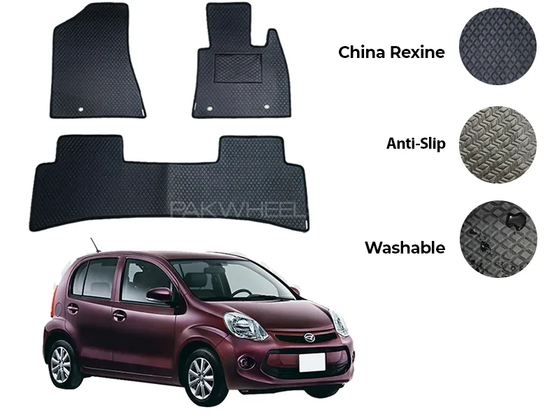 Daihatsu Boon China Rexine Floor Mat 3PCS - Model 2010-2018 Image-1