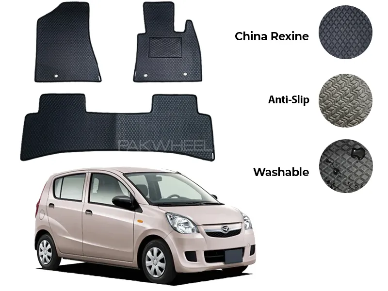 Daihatsu Mira China Rexine Floor Mat 3PCS - Model 2006-2017 Image-1
