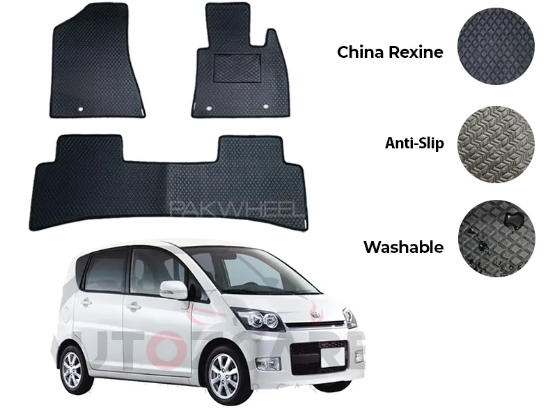 Daihatsu Move China Rexine Floor Mat 3PCS - Model 2006-2010 Image-1