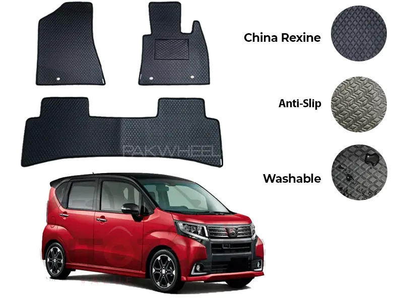 Daihatsu Move China Rexine Floor Mat 3PCS - Model 2014-2023 Image-1