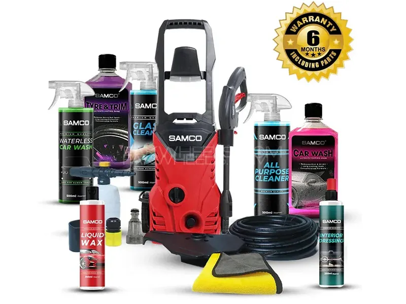 Samco High Pressure Washer 1400 Watts (110 Bar) with 8 in 1 Kit Image-1