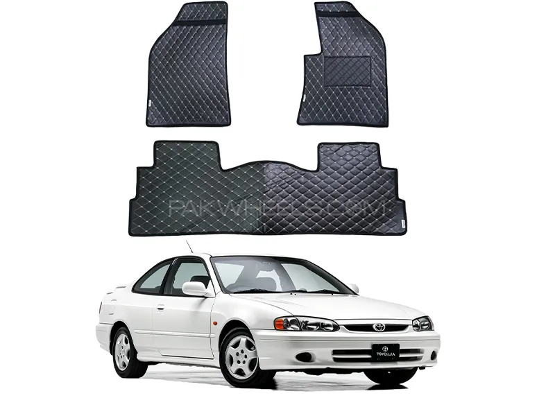 Toyota Corolla 7D Floor Mat ( Flat Style ) - Model 1995-2002 | Fully Customized 7D Floor Mat Image-1