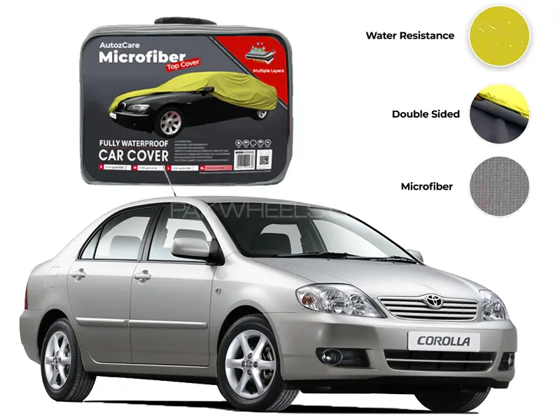 Toyota Corolla Microfiber Car Top Cover - Model 2003-2008 Image-1
