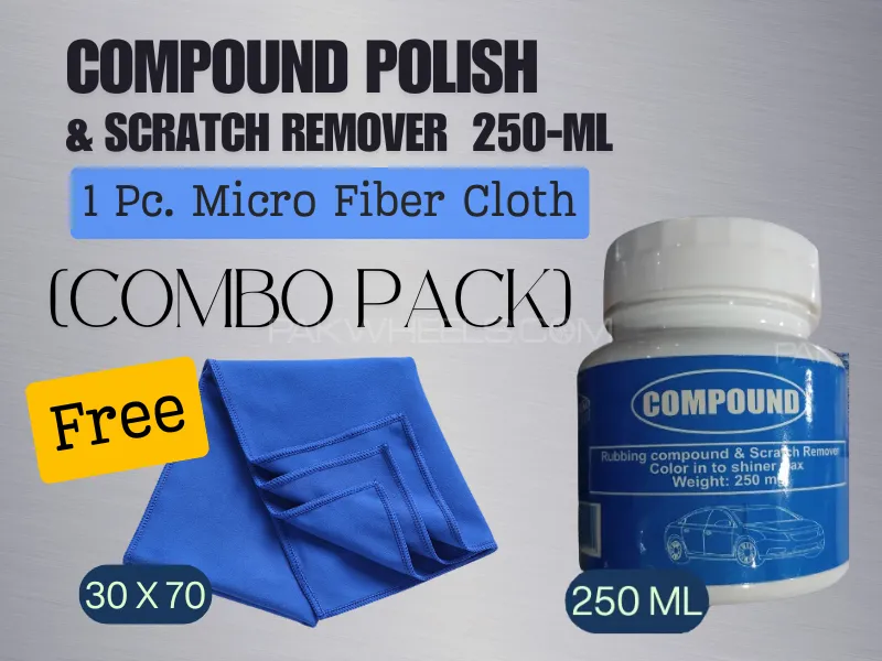 Rubbing Compound Polish 250 ML & Micro Fiber Cloth [COMBO PACK] Image-1