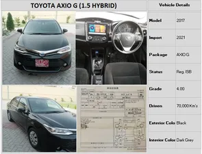 Toyota Corolla Axio Hybrid 1.5 2017 for Sale