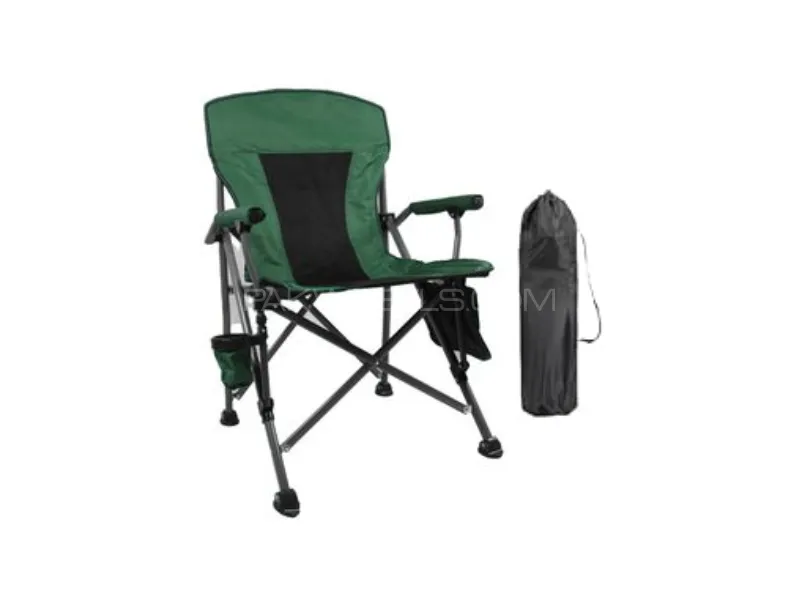Zingfix Portable Folding Chair – Ideal for Travel & Camping (Green-Black) Image-1