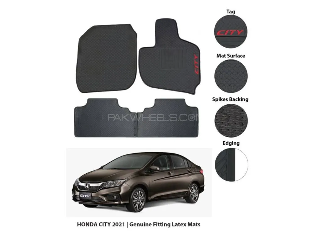 Honda City 22 Latex Rubber Car Floor Mat Image-1