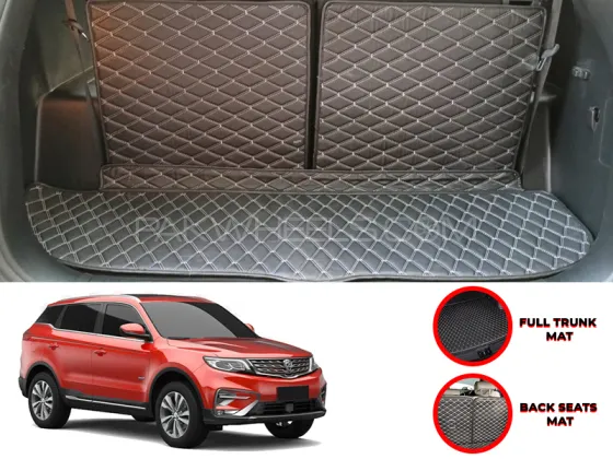 Proton X70 Custom Car Complete 7D Cabine Mat | Complete 7d Trunk Room Mat- Model 2021-2022 Image-1