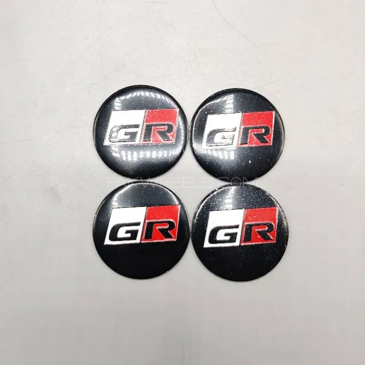 Universal 4.5mm Metal patri Wheel Logo in Premium Quality 4 Pcs Set Image-1