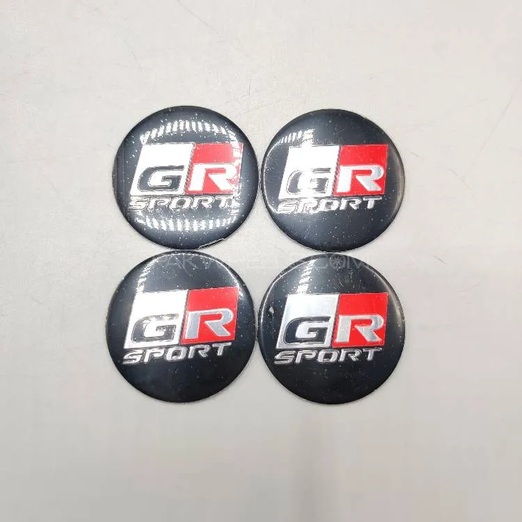 Universal 4.5mm Metal patri Wheel Logo in Premium Quality 4 Pcs Set Image-1
