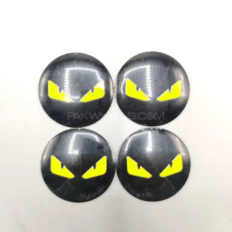 Universal 5.6mm Metal patri Wheel Logo in Premium Quality 4 Pcs Set Image-1