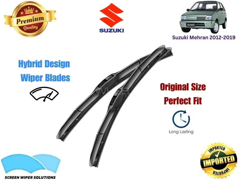 Suzuki Mehran 2012-2019 Aero Design Soft Wiper Blade set - Premium Quality Image-1