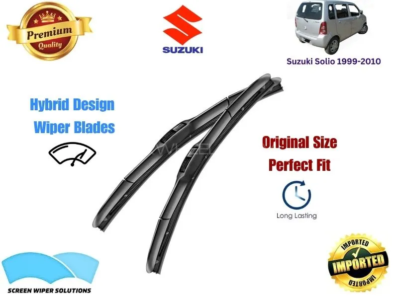Suzuki Solio 1999-2010 Aero Design Soft Wiper Blade set - Premium Quality Image-1