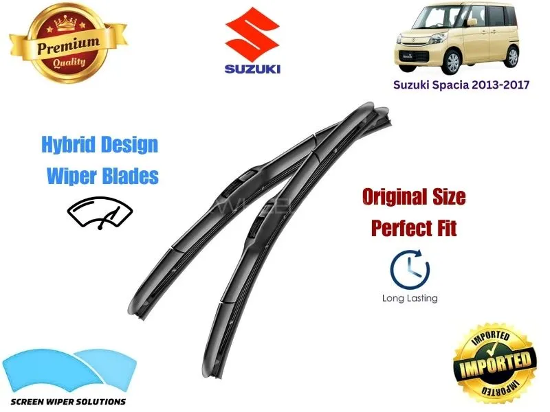 Suzuki Spacia 2013-2017 Aero Design Soft Wiper Blade set - Premium Quality Image-1