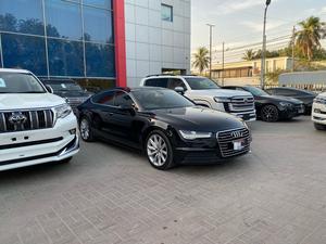 Audi A7 Sportback 50 Quattro
Executive Edition 
Manufacturing: 2014 
Model year: 2015 on all papers
Mileage: 35,900 km
Reg: Karachi 

*Sunroof 
*Power Spoiler
*Bose Sound System 
*Leather Electric Seats
*Memory Seats
*Power Boot
*Matrix LED Lights

Calling and Visiting Hours

Monday to Saturday

11:00 AM to 7:00 PM