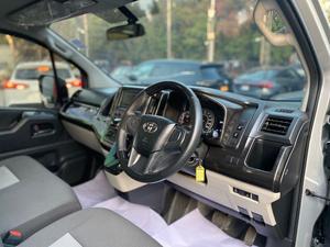Toyota Hiace Commuter AT
2.8 Diesel Thailand (new shape)
Model: 2020
Mileage: 47,000 km 
Unregistered 
Fresh Import 2025

*14 seater 
*Autodoor
*Dual AC 
*Body kitted 
*GDH322

Calling and Visiting Hours

11:00 AM to 7:00 PM