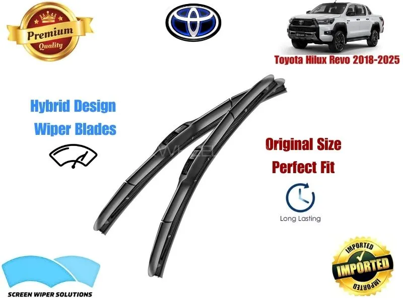 Toyota Hilux Revo 2018-2025 Aero Design Soft Wiper Blade set - Premium Quality Image-1