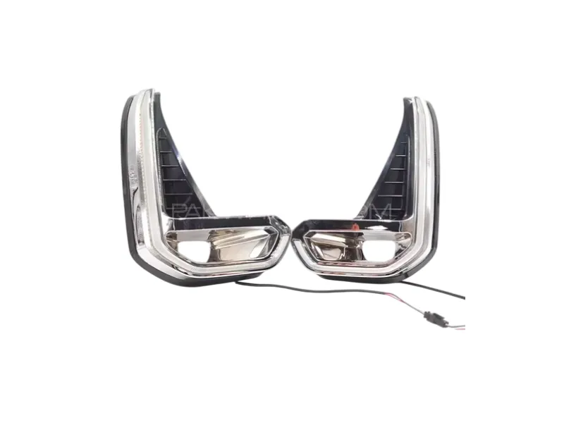 Toyota Hilux Revo 2021 Fog Lamp Cover DRL with 2 Colors White-Yellow  Image-1