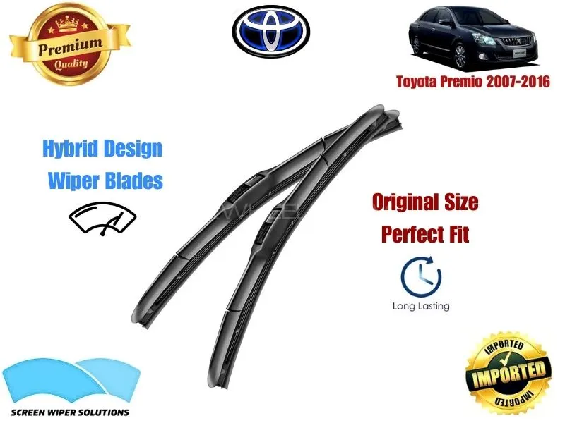 Toyota Premio 2007-2016 Aero Design Soft Wiper Blade set - Premium Quality Image-1