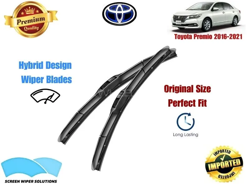 Toyota Premio 2016-2021 Aero Design Soft Wiper Blade set - Premium Quality Image-1