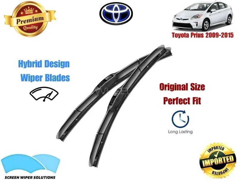 Toyota Prius 2009-2015 Aero Design Soft Wiper Blade set - Premium Quality Image-1