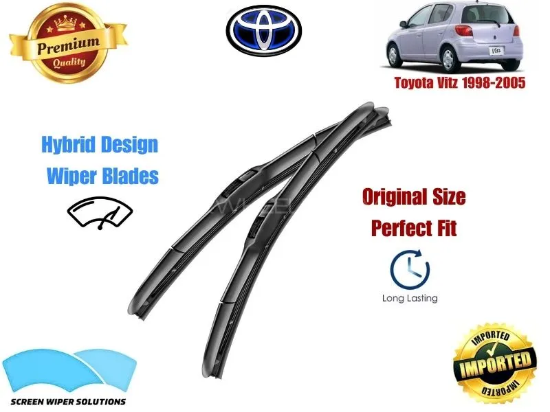 Toyota Vitz 1998-2005 Aero Design Soft Wiper Blade set - Premium Quality Image-1