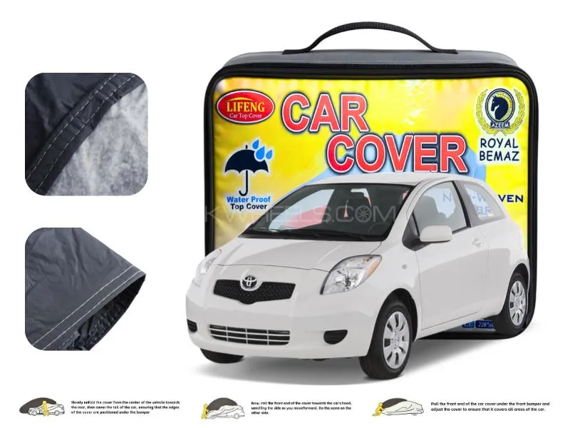 Toyota Vitz 2005 Double Coat PVC With Cotton Car Cover Image-1