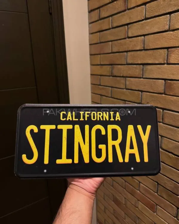 California STINGRAY Metal Licence Plate Image-1