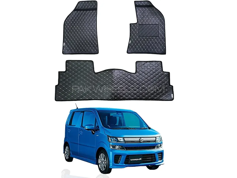 Suzuki Wagon R Japanese 7D Floor Mat ( Flat Style ) 4Pcs - Model 2018-2025 Image-1