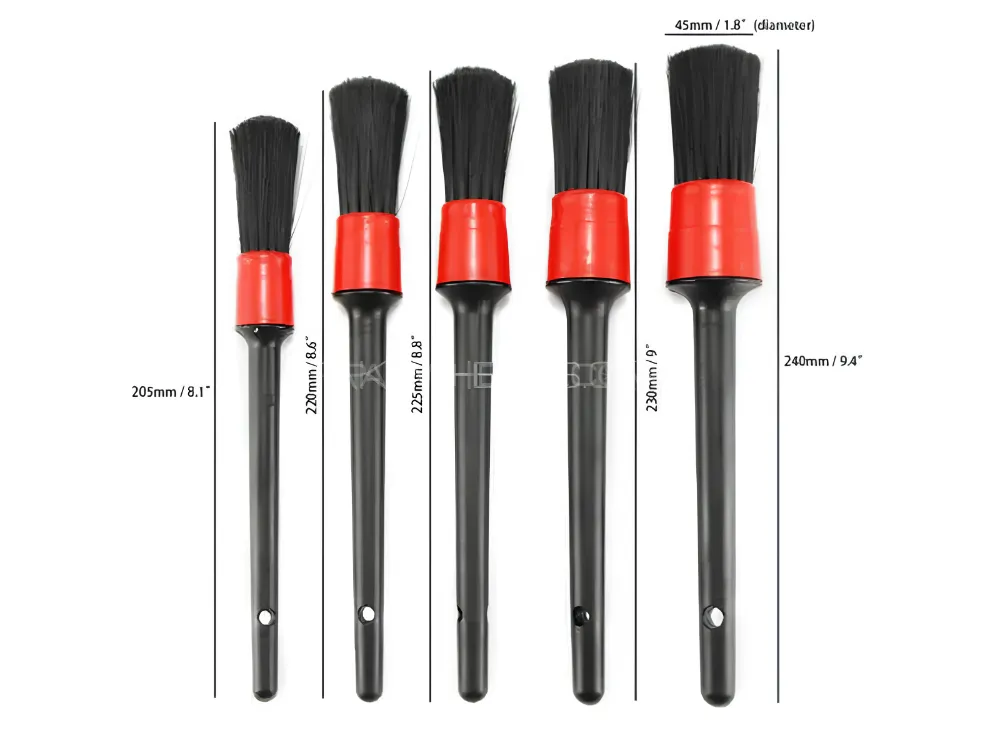 5pcs Synthetic Brush | Car Detailing Brush Set Image-1