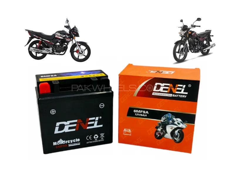 Denel Sealed Replacement Battery for Honda CB150F & Suzuki GR150 | Maintenance-Free 12V Bike Battery Image-1