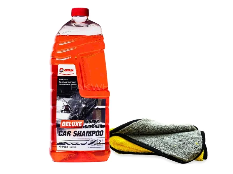 Getsun Deluxe Super Cleaner Car Shampoo 2 Liter With Premium Microfibre Towel Image-1