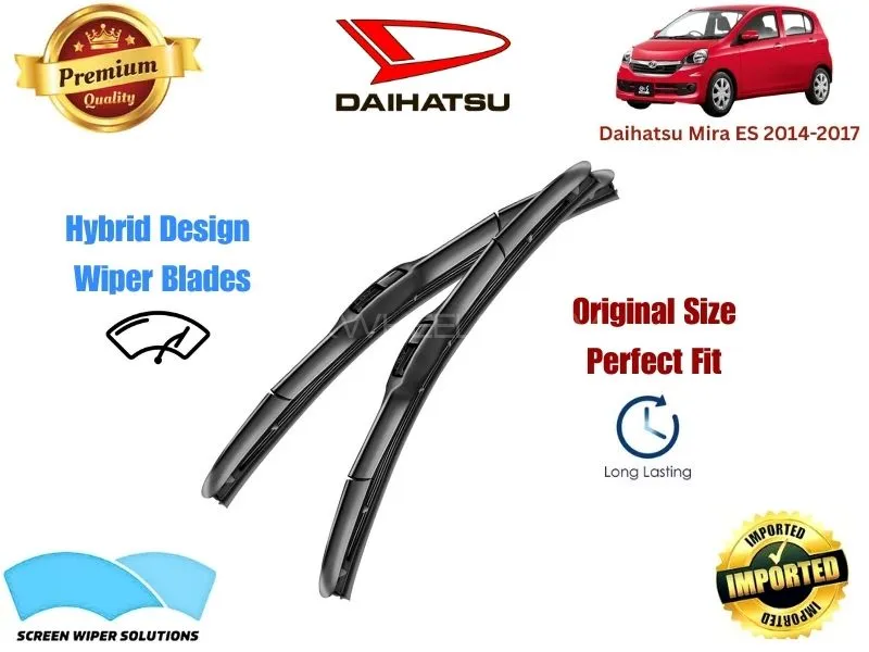  Daihatsu Mira ES 2014-2017 Aero Design Soft Wiper Blade set - Premium Quality Image-1
