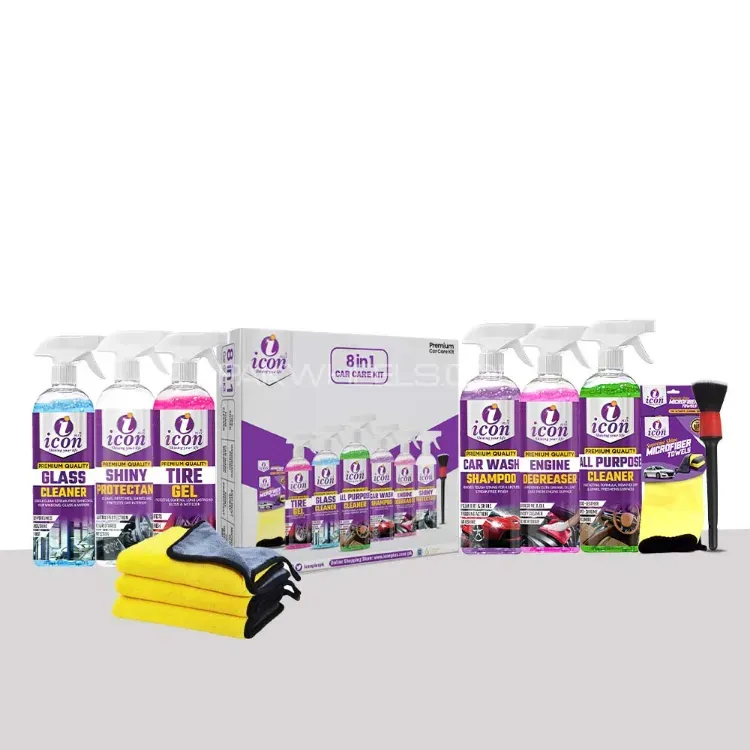 Icon Plus 8 In 1 Premium Car Care Kit Image-1