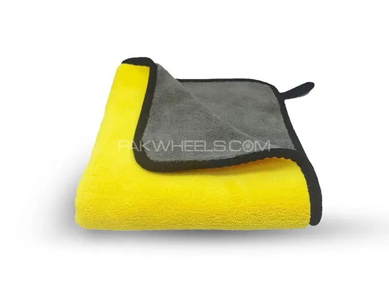 Microfiber Cloth |  Pack Of 1 | Double Layer Plush | Premium Quality | 600gsm | 30x30cm  Image-1