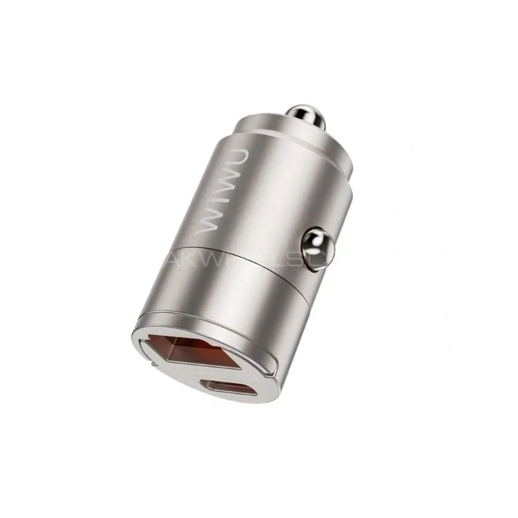 WiWU NANO FAST CAR CHARGER 30W USB A + USB C (30W PD) Image-1
