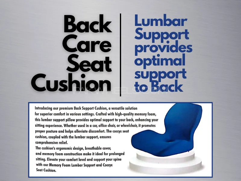 Back Care Seat Cushion Lumbar Support Ergonomic Design Image-1