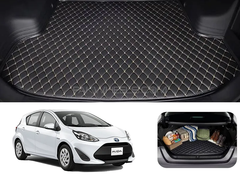 Toyota Aqua 7D Custom Car Trunk Mat - Model 2012-2021 Image-1
