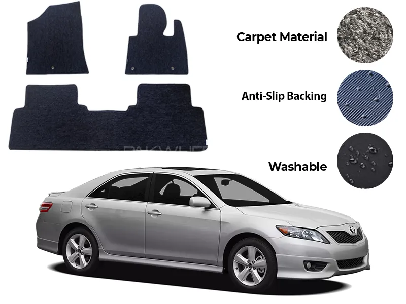 Toyota Camry Genuine Fitting Carpet Floor Mat 3PCS - Model 2006-2011 Image-1