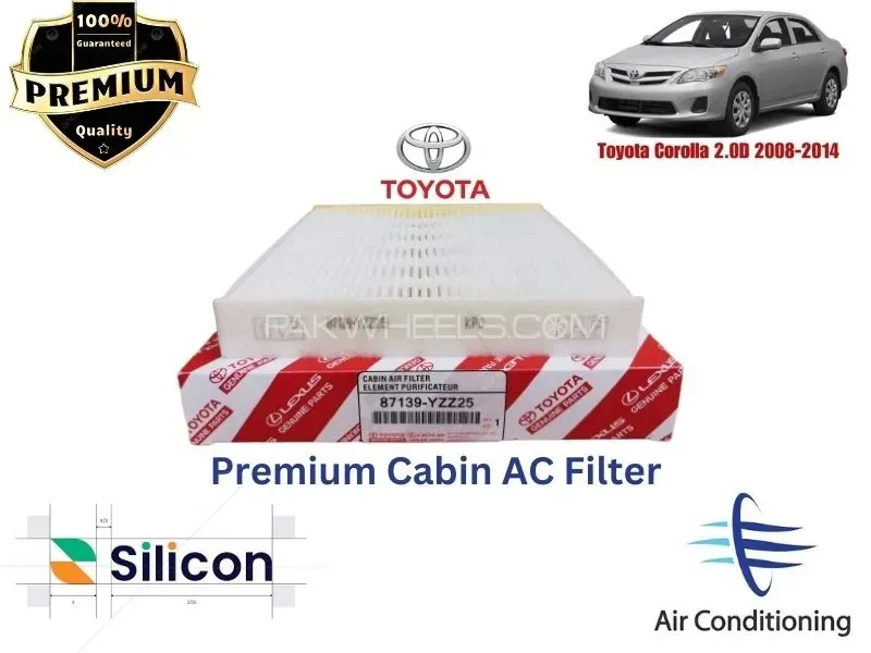 Toyota Corolla 2.OD 2008-2014 Premium Quality Cabin Filter - Imported Image-1