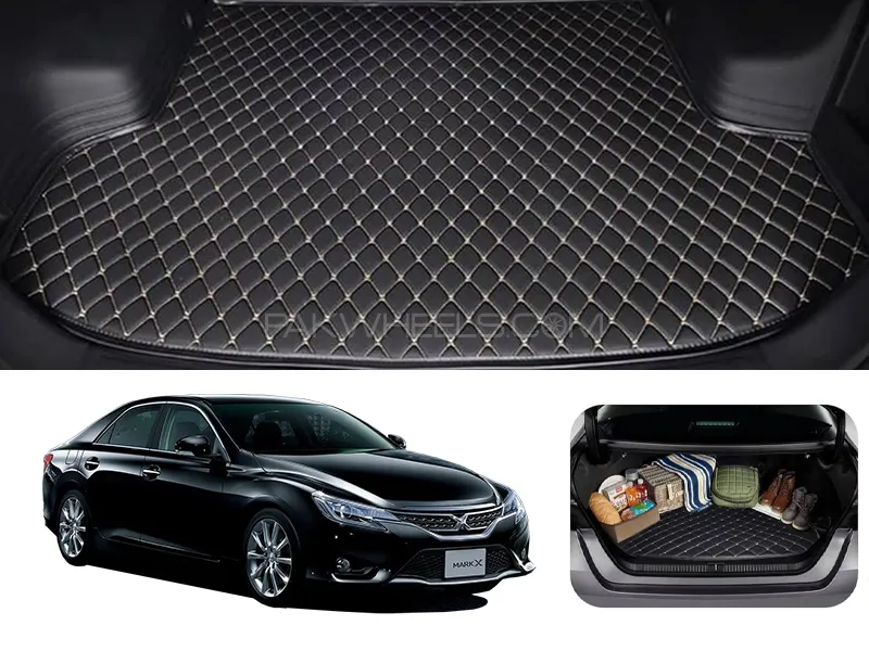 Toyota Mark X 7D Custom Car Trunk Mat - Model 2010-2019 Image-1