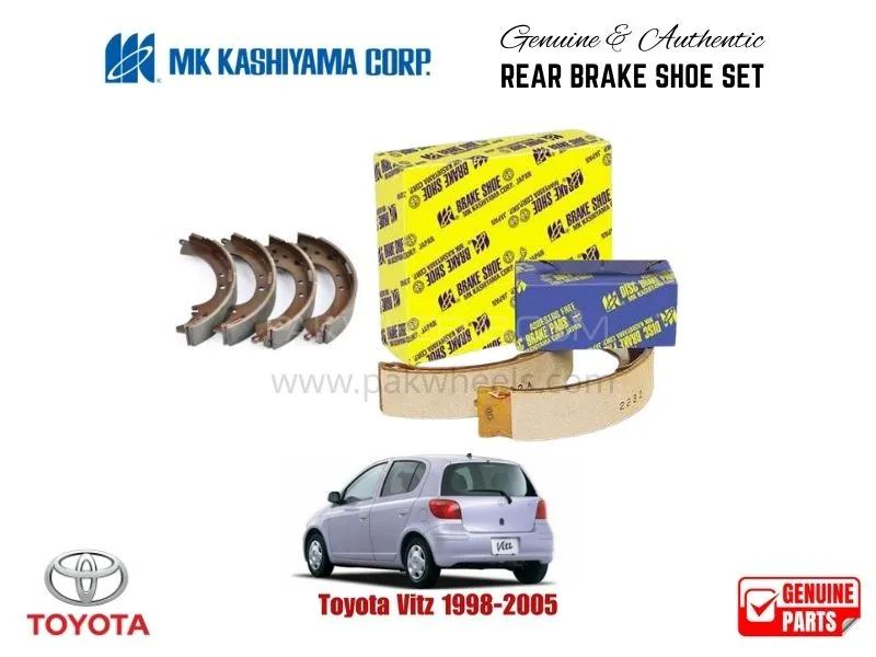 Toyota Vitz 1998- 2005 MK Japan Rear Brake Shoe Set Image-1