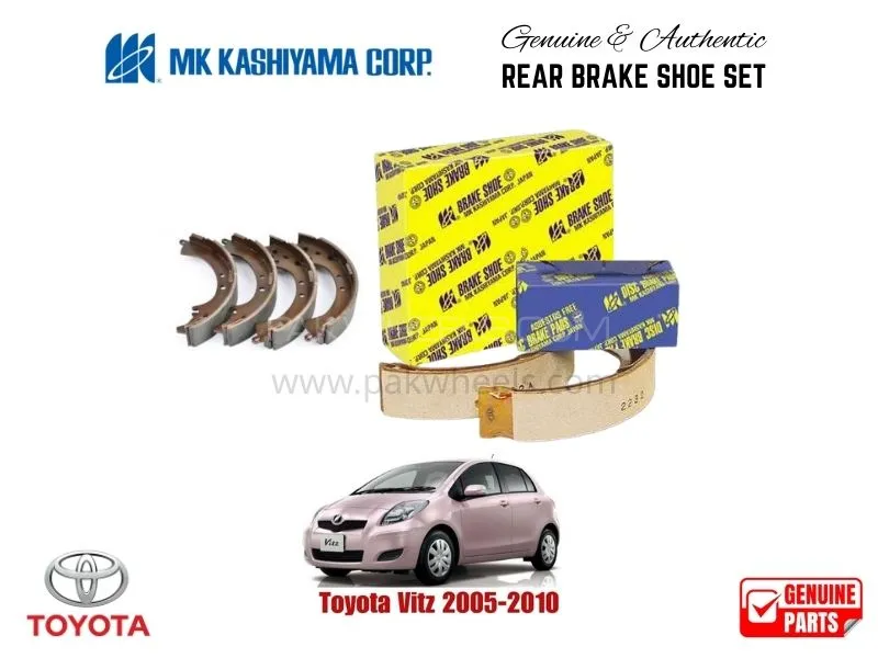 Toyota Vitz 2005- 2010 MK Japan Rear Brake Shoe Set Image-1