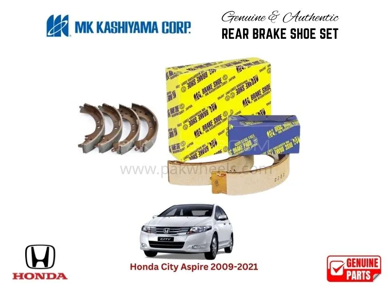 Honda City Aspire 2009-2021 MK Japan Rear Brake Shoe Set   Image-1